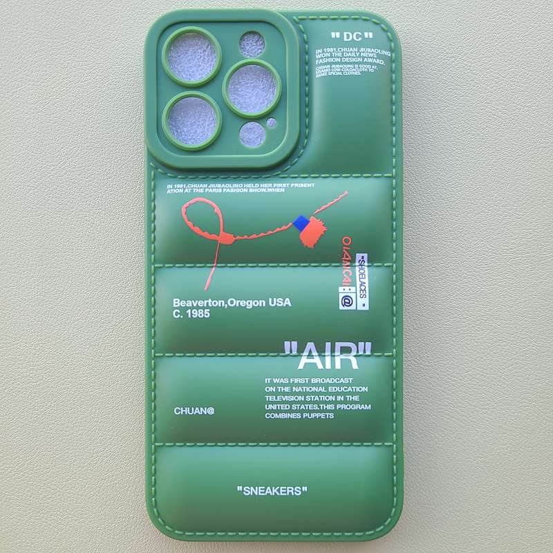 1Pc Mixed Color  For iPhone 15 Pro Max Down Jacket Design Phone Case