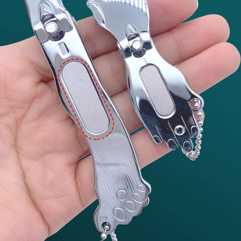 2pcs Hand and Foot Shaped Nail Clipper and Trimmer Set Stainless Steel Nail Scissors for Repai