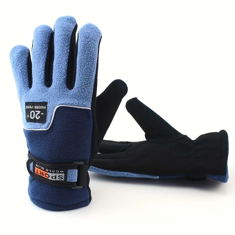 Winter Gloves Color Men To Blue