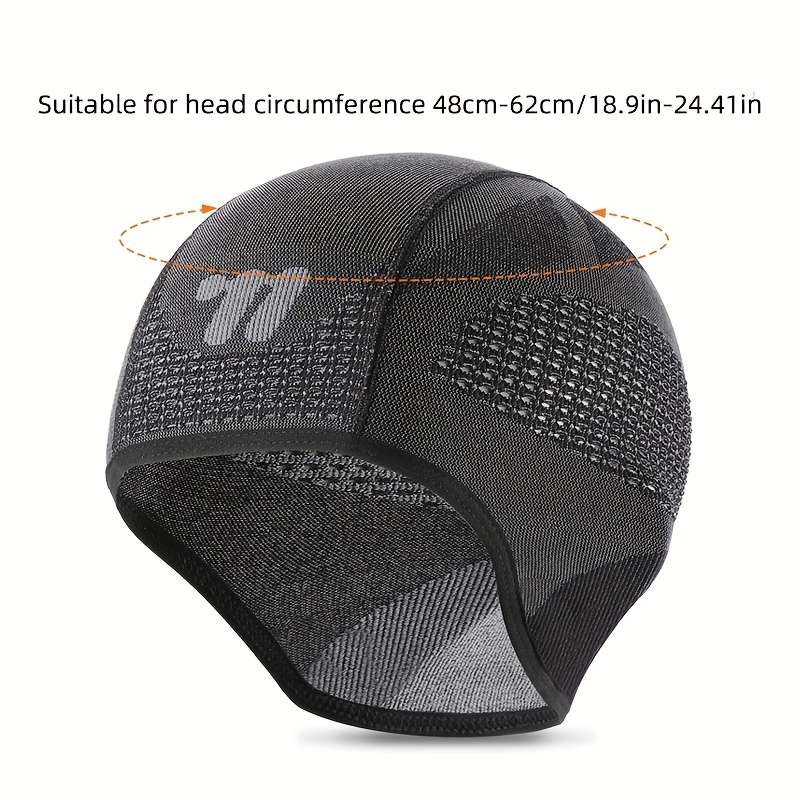 1pc WEST BIKING Men's Breathable Mesh Skull Cap with Ear Flaps Cooling Helmet Liner for Cycling