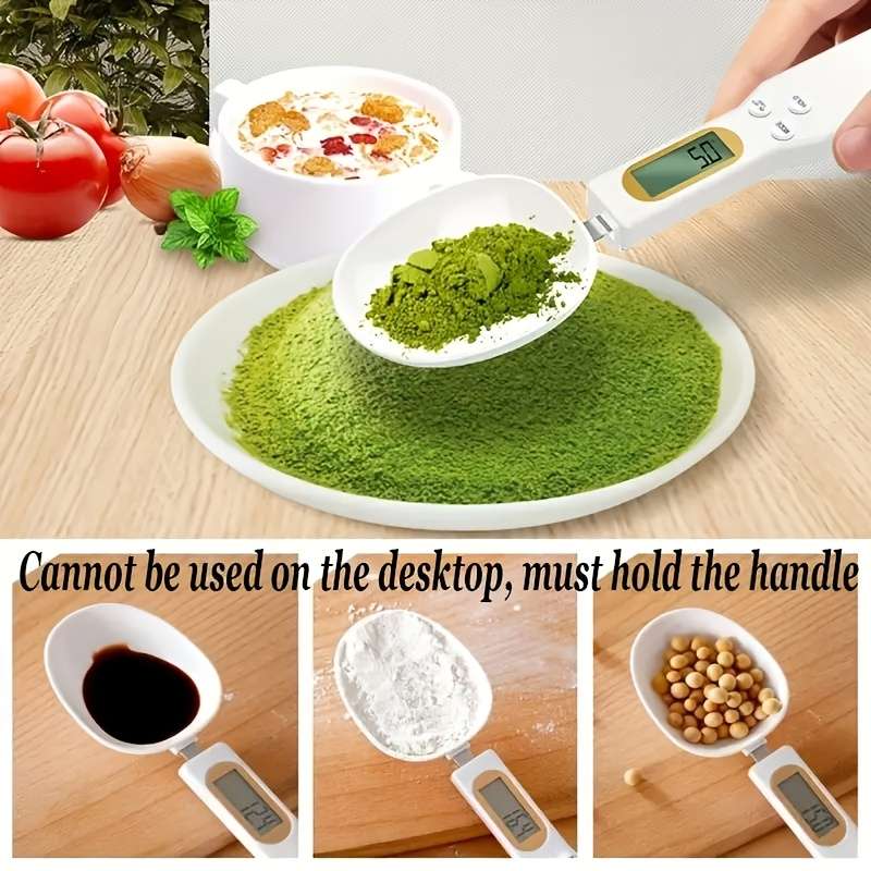 1pc AccuMeasure Digital Kitchen Scale Spoon Plastic LCD Display 0.1g-500g Precision Battery