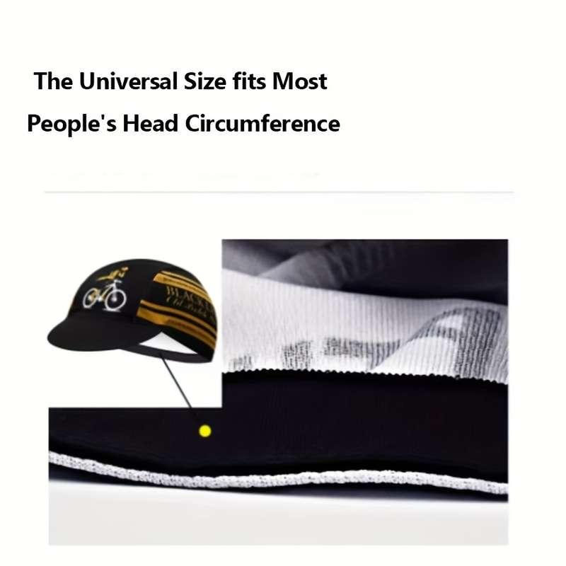 1pc Breathable Polyester Cycling Cap All-Season Road Bike Hat Fitted Under Helmet Liner Hand