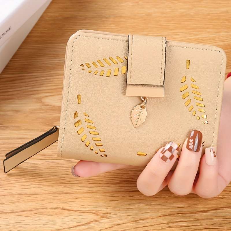 1pc Chic Women's Coin PurseWaterproof Durable PU with Multiple Card Slots Zippered Compartmen