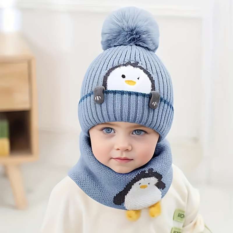 Winter Hat Color Little Penguin Logo Baby Hat   Khaki Size Recommended Age: 2 5 Years Old