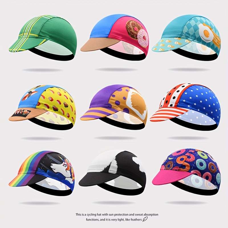 1pc Lightweight Breathable Quick-Dry Cycling Cap Sweat Absorbing Sunshade Hat for Outdoor Spor