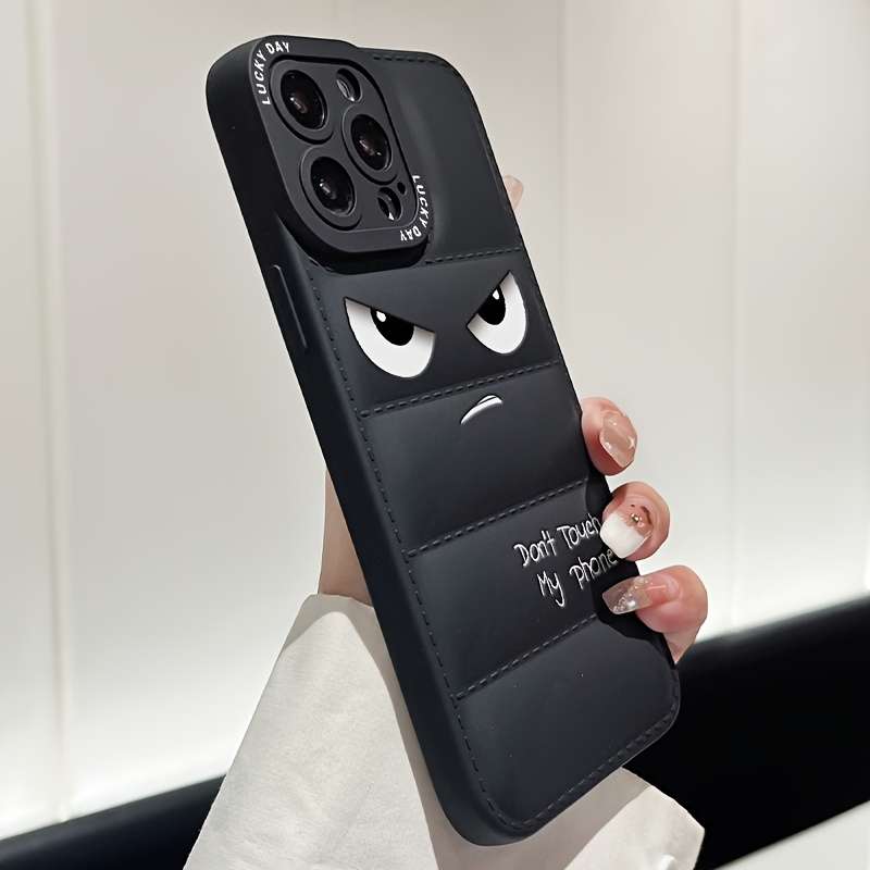 1Pc Black For Galaxy A03 Core Down Jacket Style Phone Case