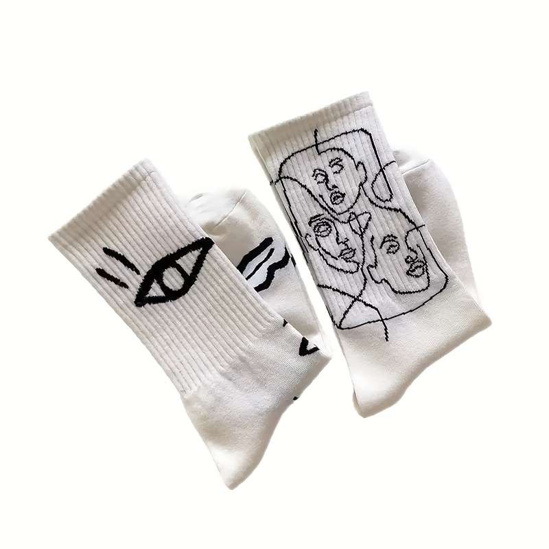3 Pairs Black Mix One Size High Elastic Socks