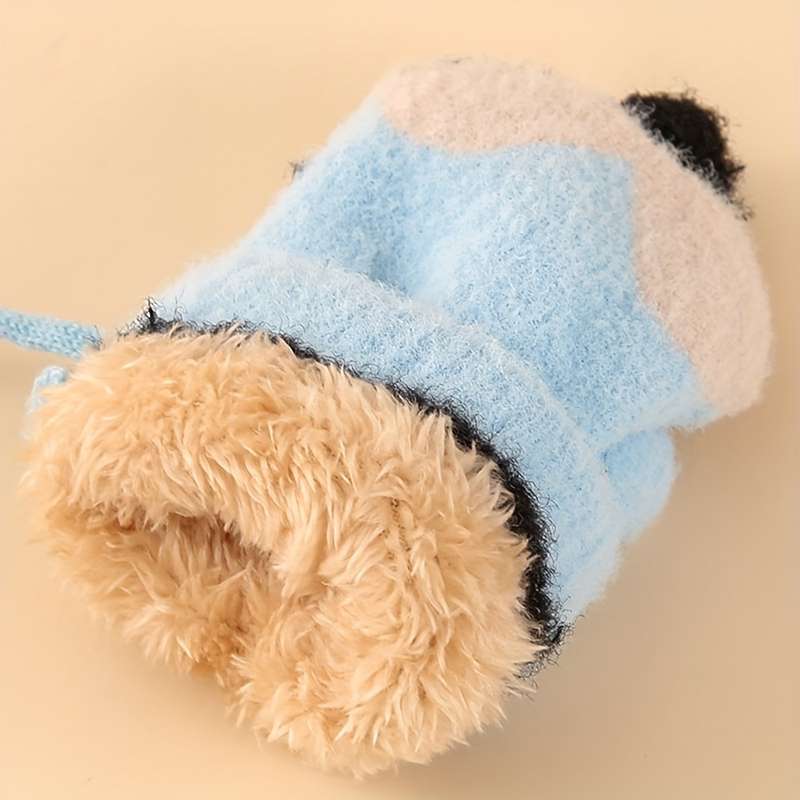 Winter Gloves Color Blue Size 1 To 3 Years Old