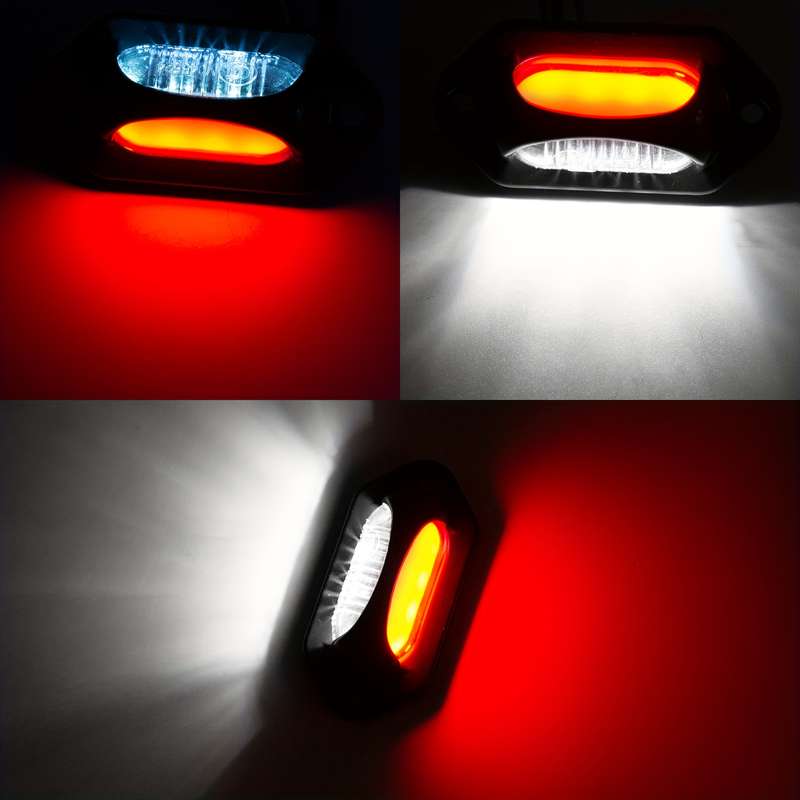 2pcs 8LED License Plate Light Truck RV Trailer Width Light Car Side Light 12-24V