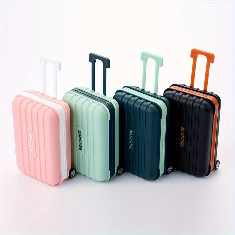 12pcs Set Modern Manicure Travel Kit Portable Trolley Case Nail Set Nail Clippers And Groomin