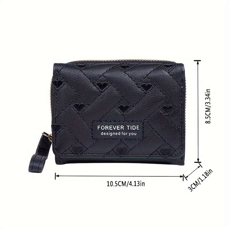 1pc FOREVER TRADESMARK Womens Compact Trifold WalletStylish Synthetic Synthetic Leather Card Ho