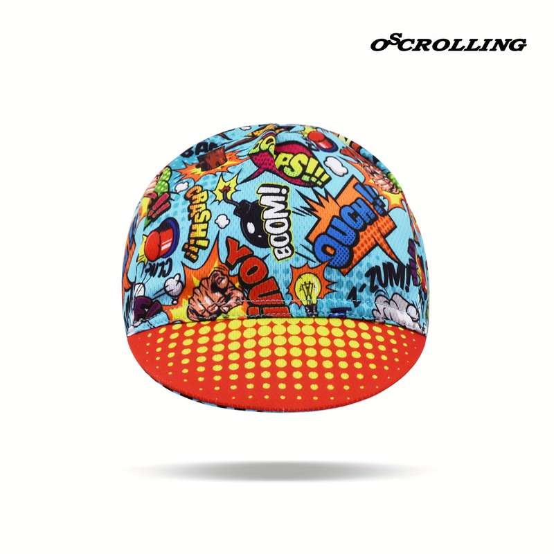 1pc Oscrolling Quick-Dry Breathable Cycling Cap Light Blue High-Quality Polyester Elastic O