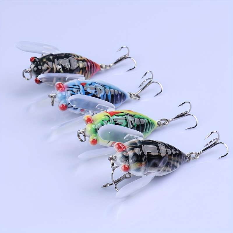 4-Pack Bio-Mimetic Cricket Surface Fishing Bait
