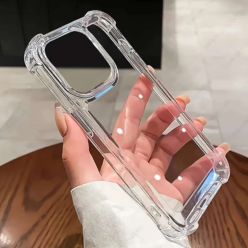 1pc Transparent For iPhone 15 Ultra-Thin Clear Tpu Case