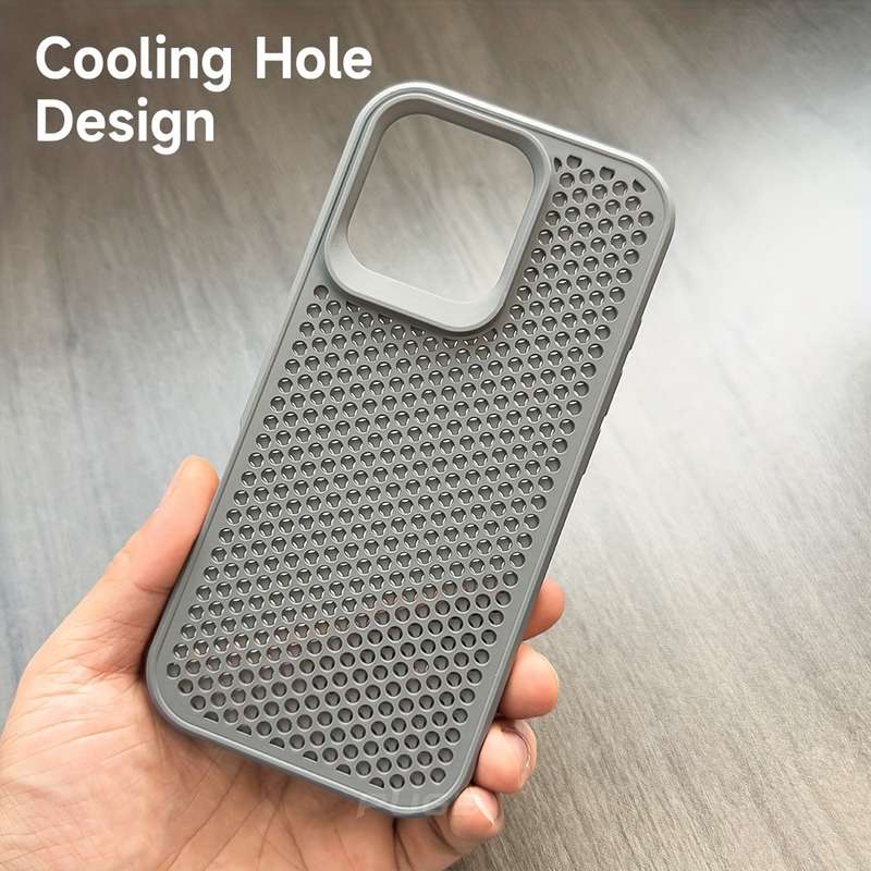 1Pc Grey For iPhone 12 Pro Heat Dissipation Phone Case