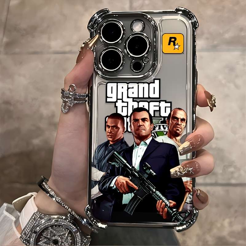 1Pc Mixed Color  For iPhone XR Game GTA R Stars Phone Case
