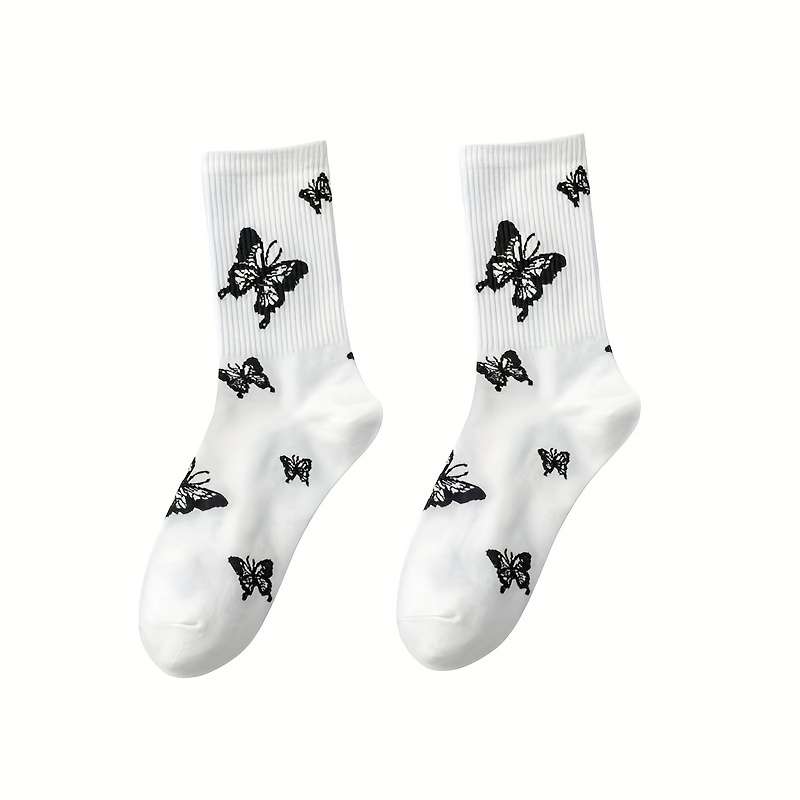 5 Pairs Mixed Color One Size High Elastic Socks