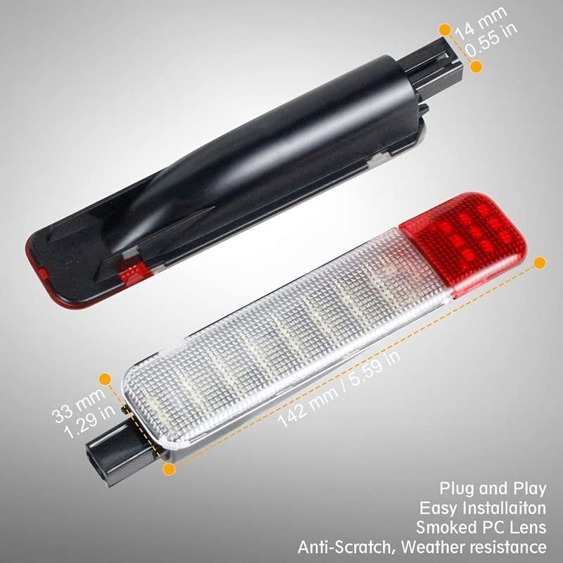 2pcs LED Interior Door Light Door Panel Courtesy Warning Light Lamp Assembly Compatib