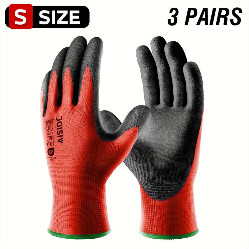 Work Gloves Color Red Size L