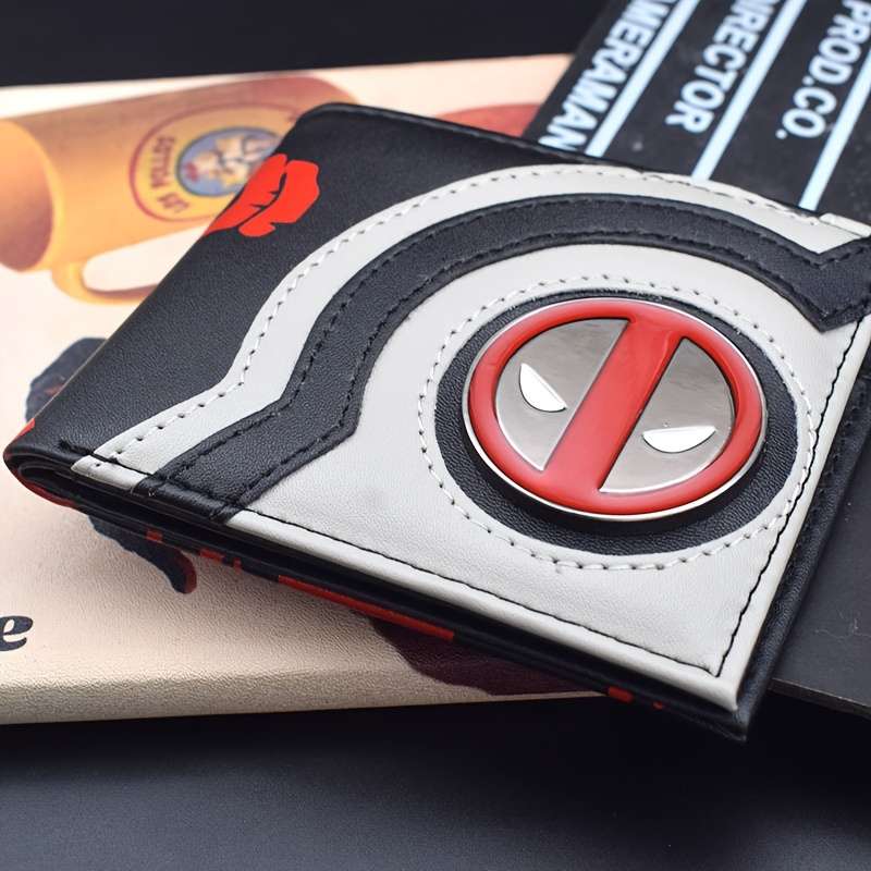 1pc Marvel Deadpool Men's WalletStylish Faux Leather Card Holder with Multi-Card Slots Vibrant