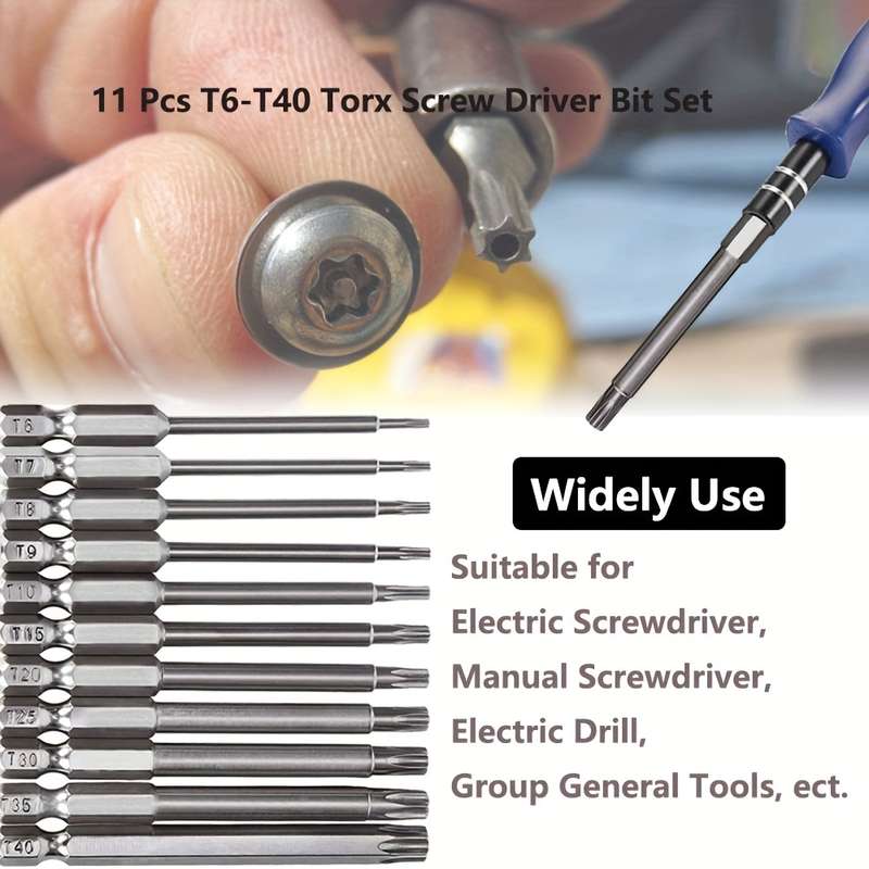 Screwdriver Bit Tool Set Style 11Pcs75Mm