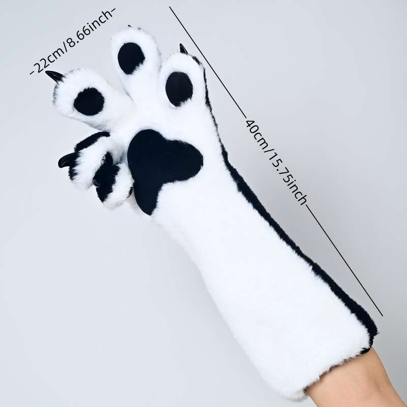 Winter Gloves Color Black And White