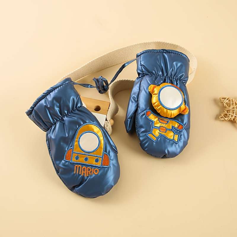 Winter Gloves Color Dark Blue