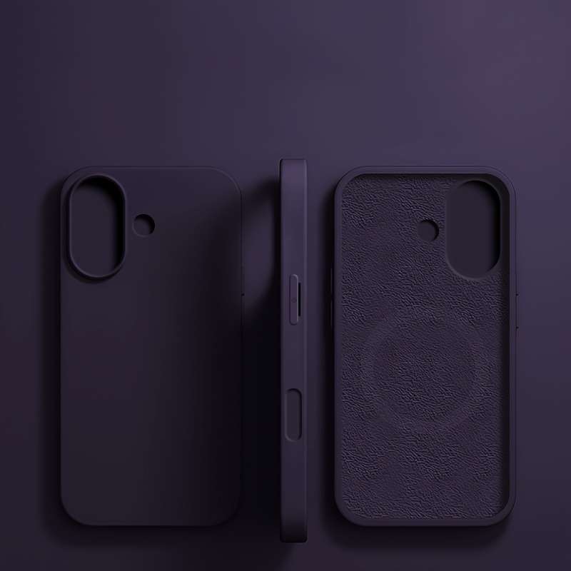 1Pc Deep Purple For iPhone 16 Phone Case Phone Cover
