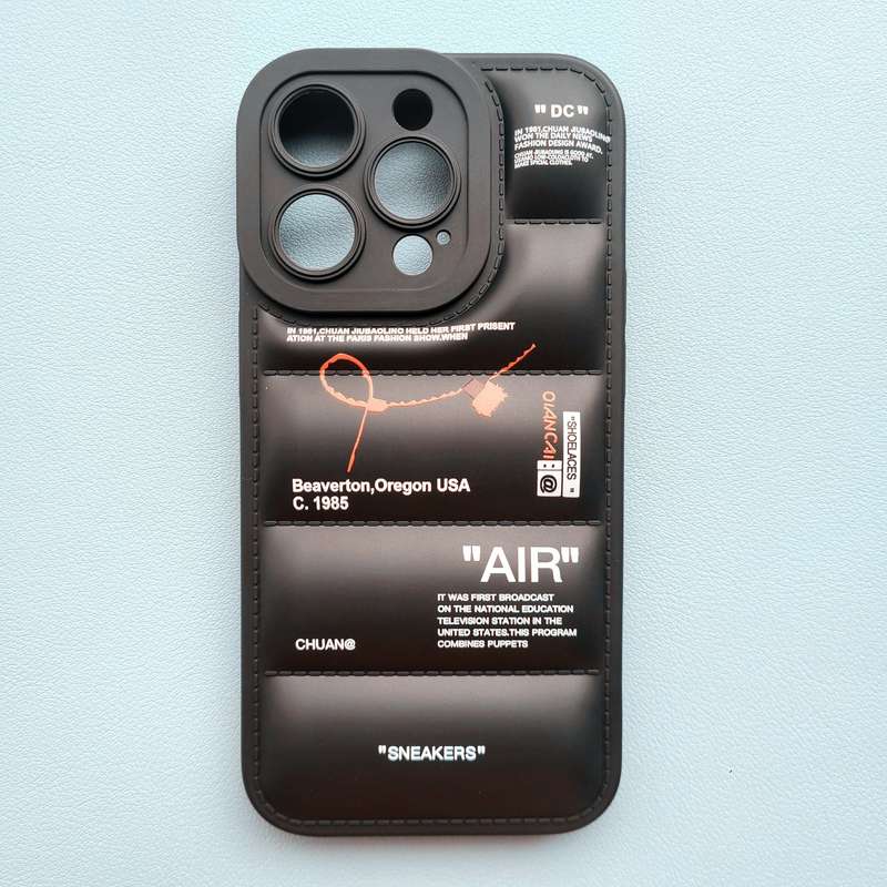 1Pc Mixed Color  For iPhone 11 Pro Max Down Jacket Design Phone Case