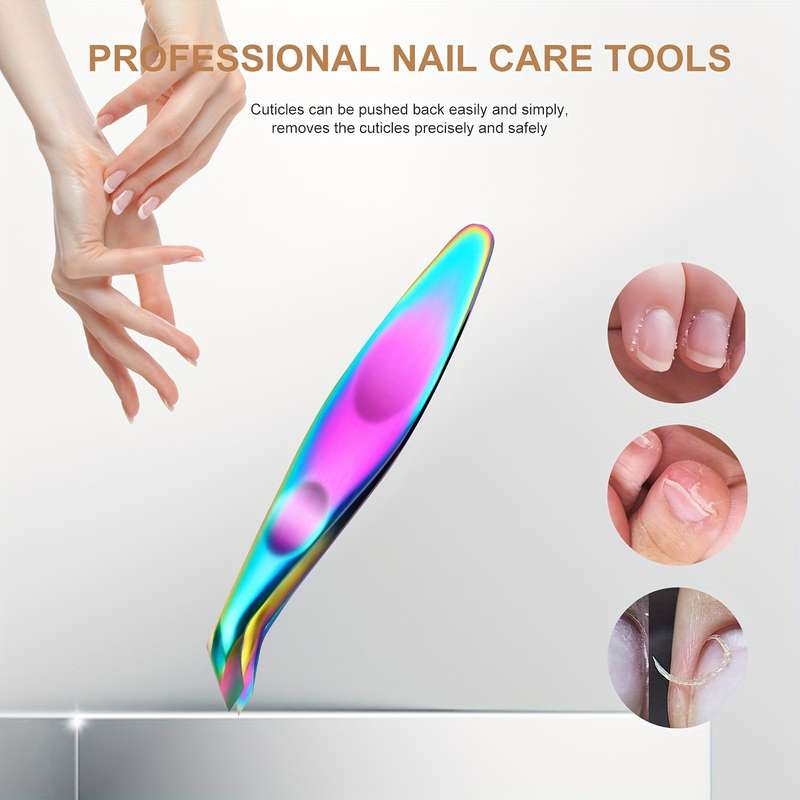 1pc Professional Nail Tool For Removing Dead Skin And Cuticles Made Of Stainless Steel With A