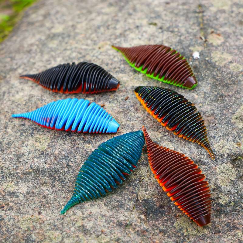 3pcs 7.5cm Soft Fishing Lures Lifelike Artificial Swimbait with Realistic Segmented Body 6 Vibrant C