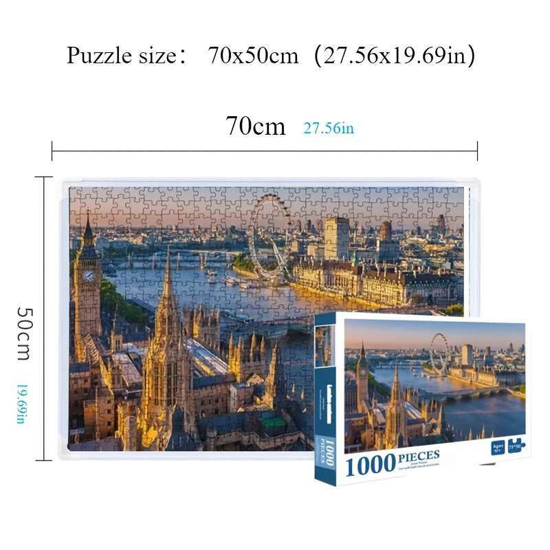 1000pcs Jigsaw Puzzle for Adults Relaxing Entertainment White Cardboard Perfect C