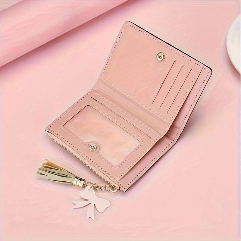 1pc Colorful Patterned Mini Wallet Stylish Coin Purse Multi-Card Slot Wallet with Keychain And Ch