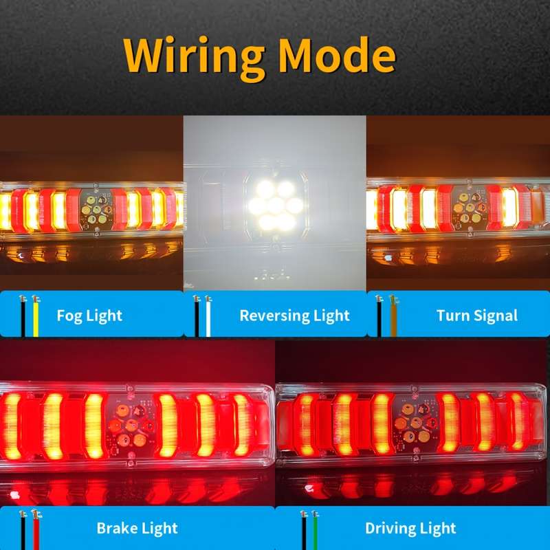 2pcs Multi Purpose LED Car Bulb High Bright Truck Tail Lights Truck Trailer RV Rear B