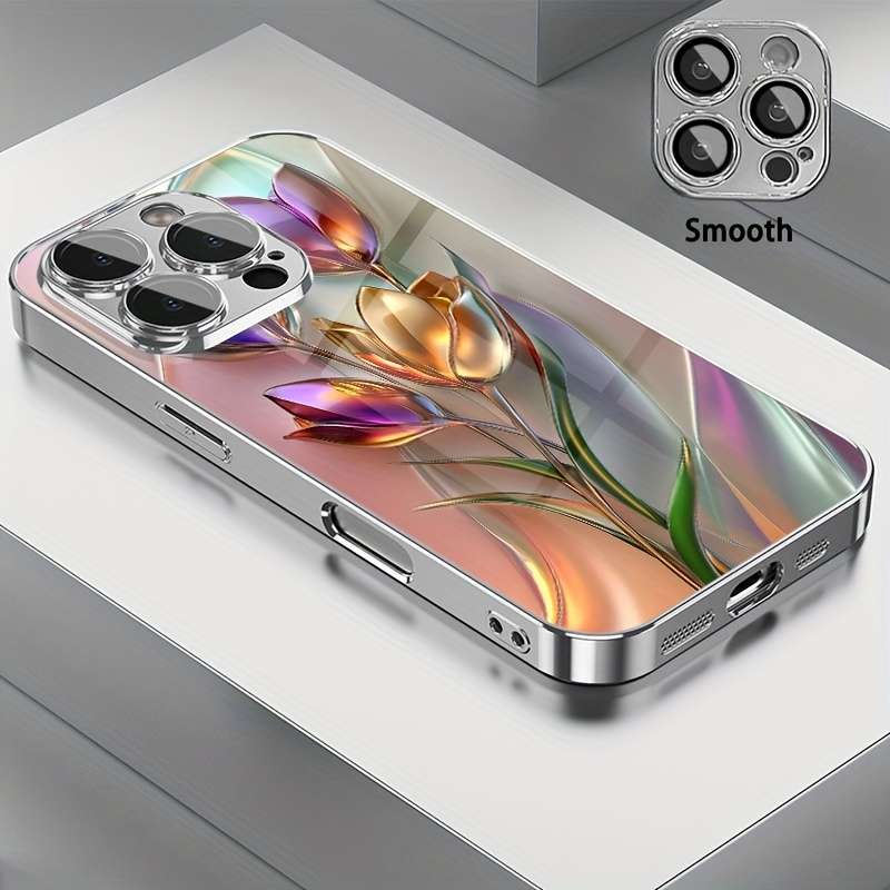 1Pc Mixed Color  For iPhone XS Max Tulip Pattern Phone Case