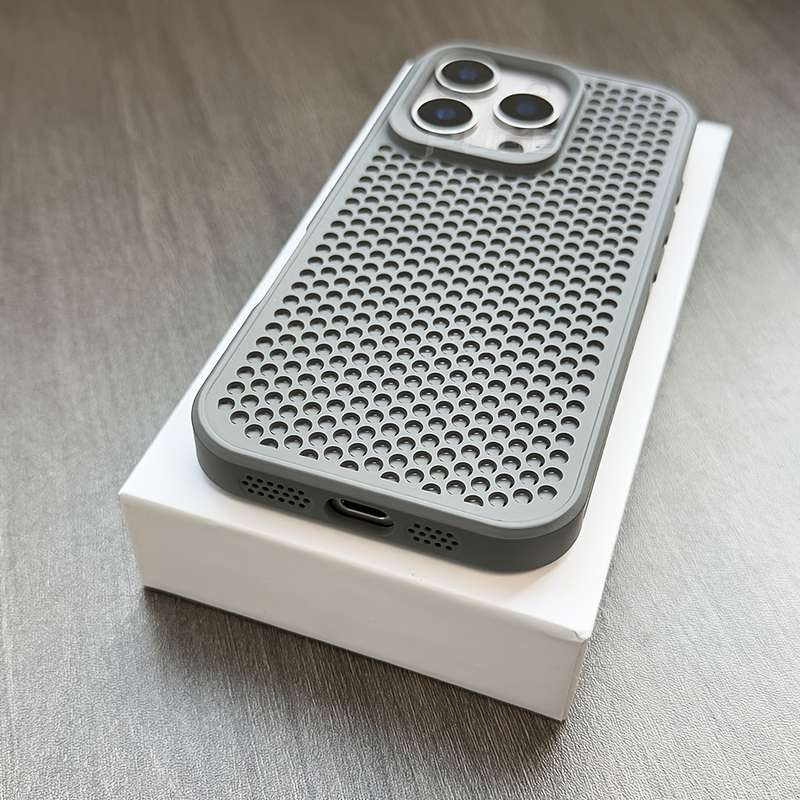 1Pc Grey For iPhone 12 Pro Heat Dissipation Phone Case