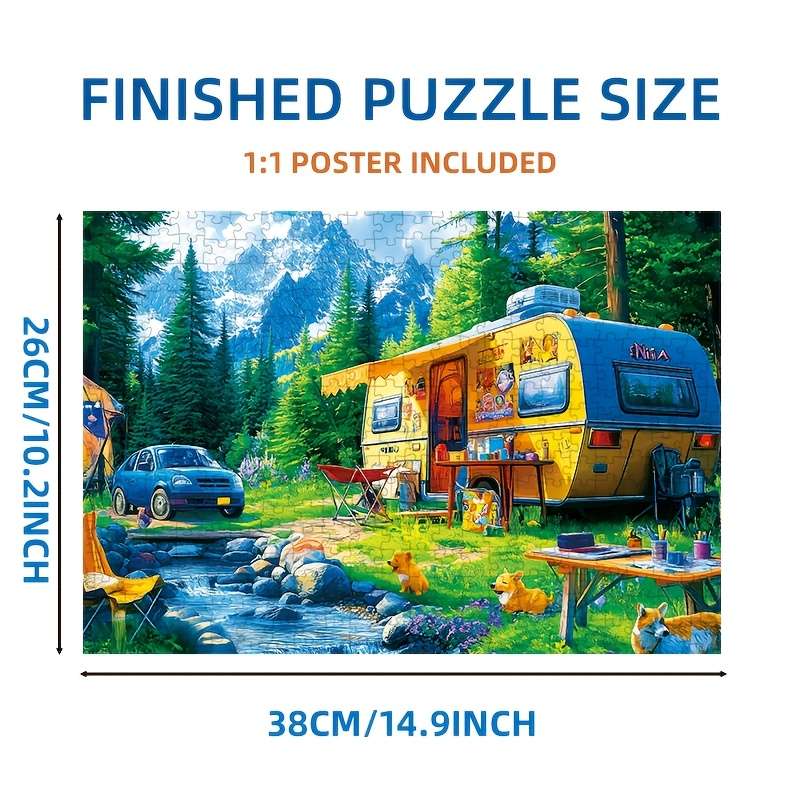 1000 Pieces 38x26cm Mini Holiday Scene Jigsaw Puzzle