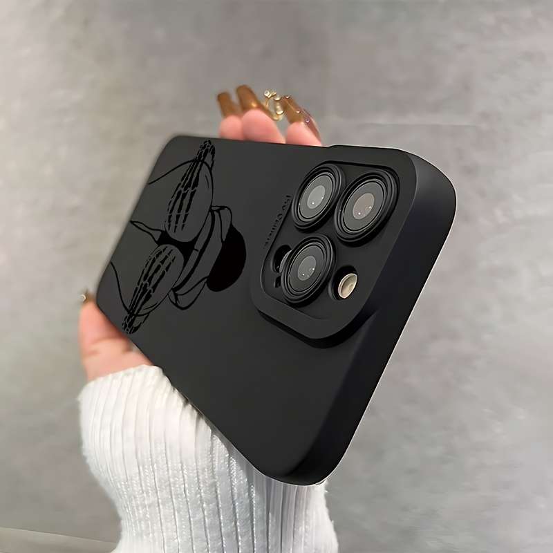 1Pc Black For iPhone 16 Plus Phone Case Phone Cover