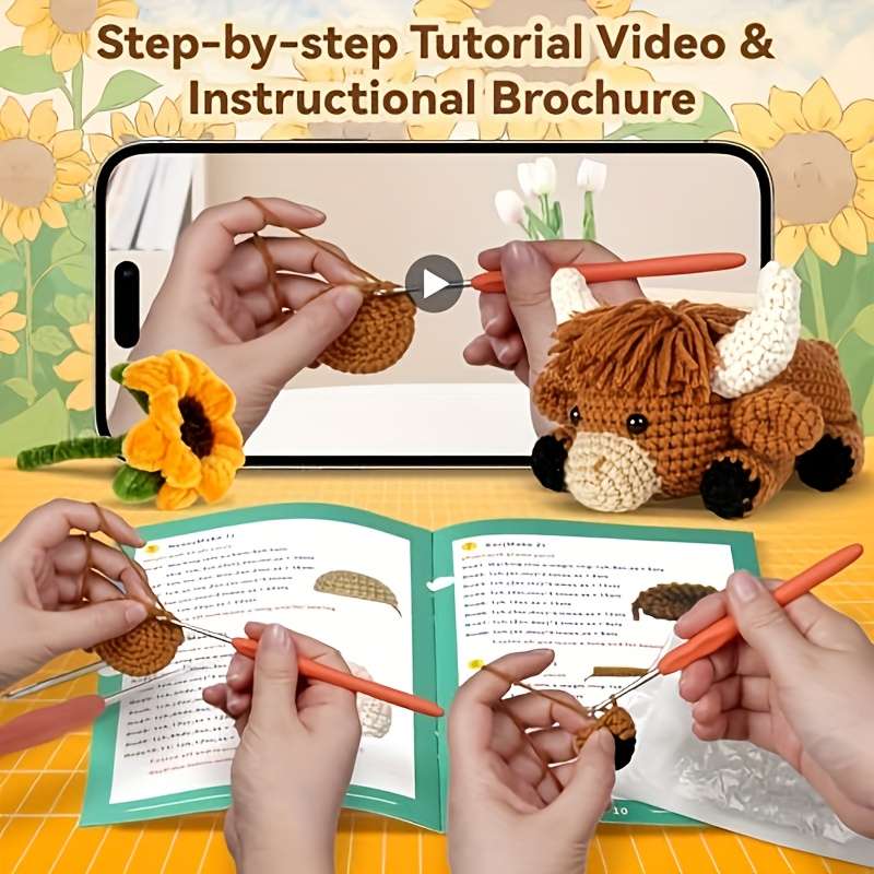 Toy Dolls Items Highland Cows  Add  Sunflowers [2 piece Set]