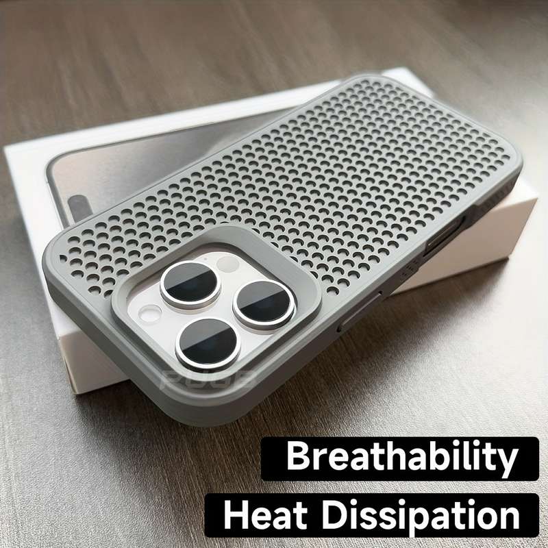 1Pc Grey For iPhone 12 Pro Heat Dissipation Phone Case