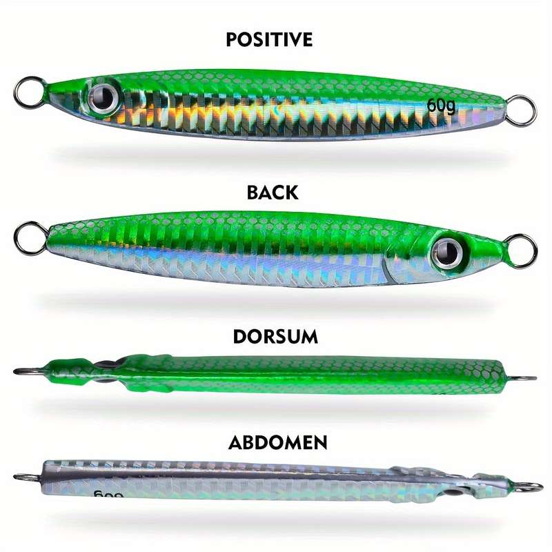 1pc 10g Proberos Saltwater Fishing Jigs Set with Assist Hooks Vertical Speed Jigging Lures for Bas