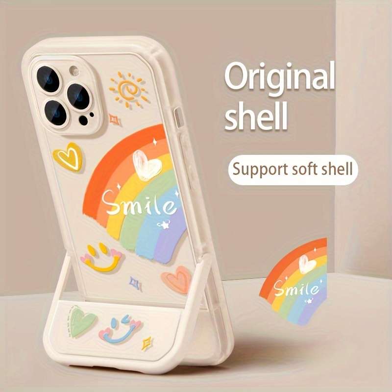 1Pc Transparent White For iPhone 14 Pro Phone Case Phone Cover
