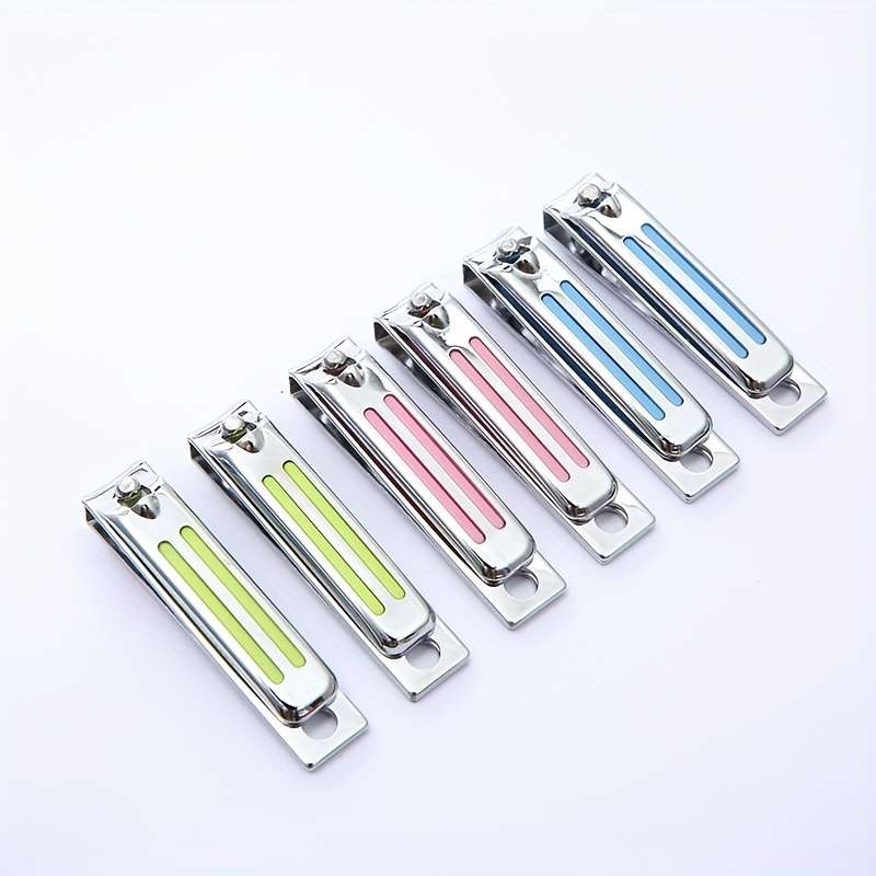 3pcs Flat Carbon Steel Nail Clippers in Mixed Colors