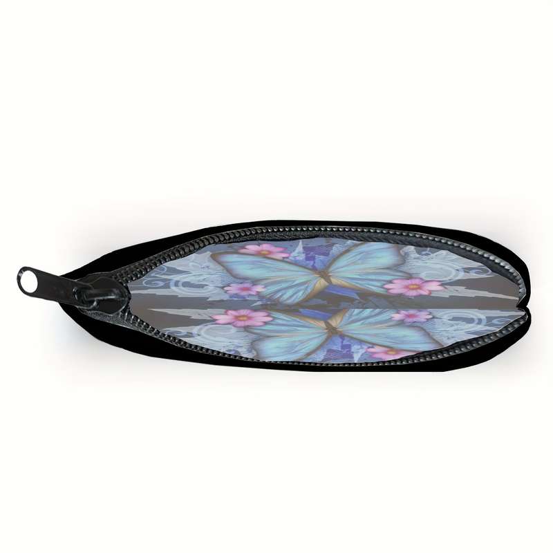 1pc Butterfly Print Polyester Coin Purse Casual Style Women's Wallet with Key Card Slot