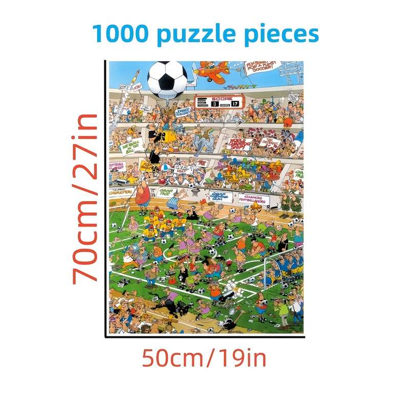 1000pcs Football Jigsaw Puzzle for Adults Size 50Cmx70Cm 19.7Inx27.5In