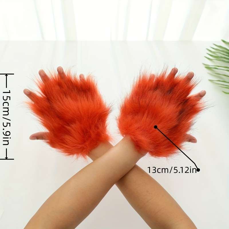 Winter Gloves Color Orange Color