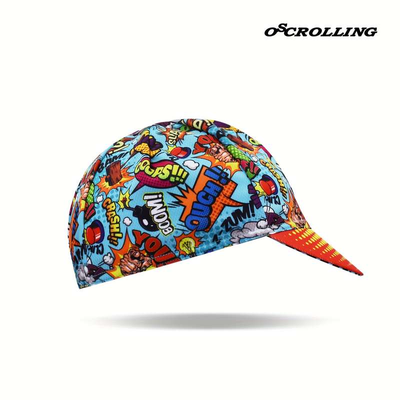 1pc Oscrolling Quick-Dry Breathable Cycling Cap Light Blue High-Quality Polyester Elastic O