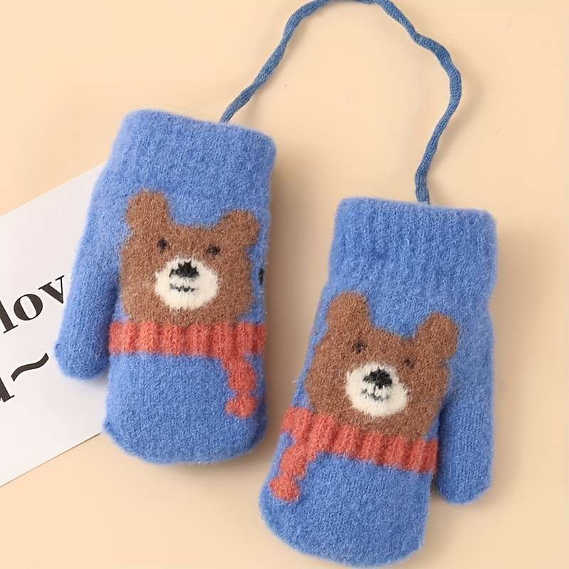 Winter Gloves Color Dark Blue Size 1 To 3 Years Old