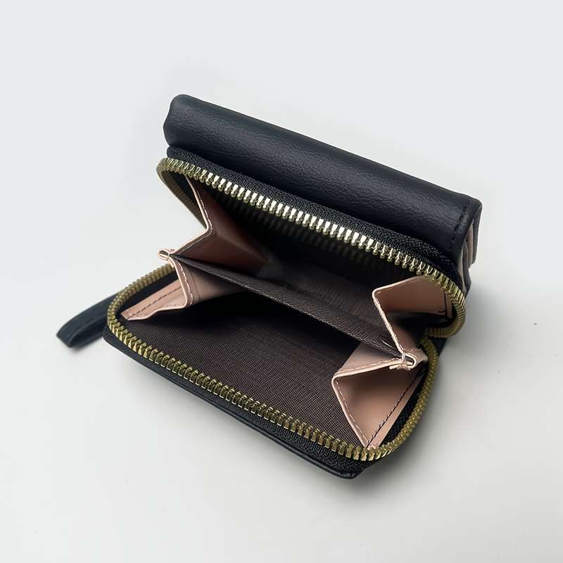 1pc Compact Women'S Wallet with a Short Zipper Featuring Three Folds And Ample Space Designed wit