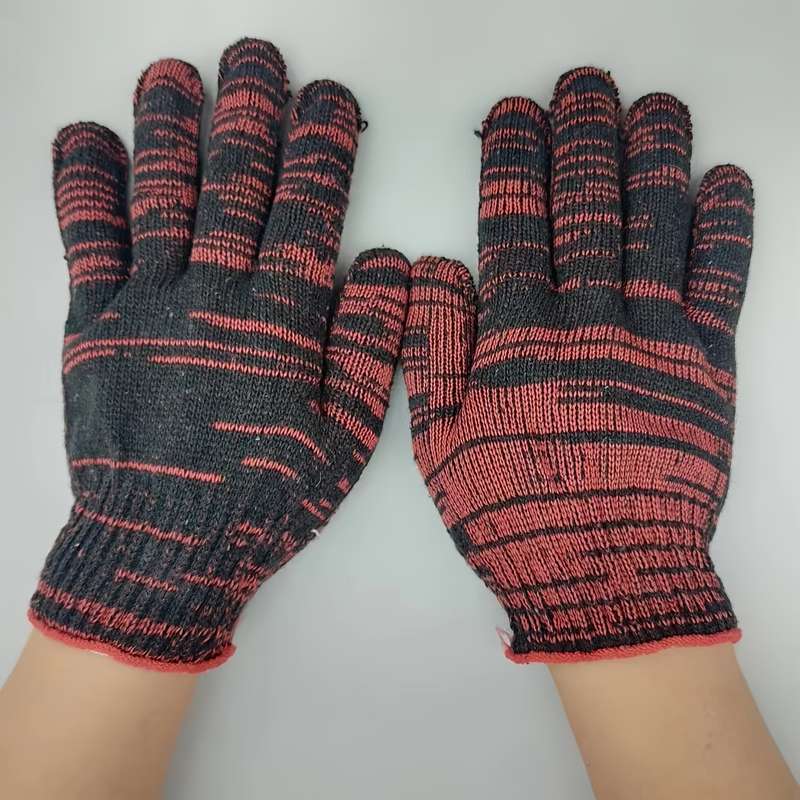 10 Pairs Red Black Red Multi Purpose Work Gloves